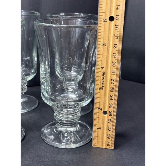 Libbey Irish Coffee Mug Set Of 4 Clear Glass 8.5 Oz Cups Pedestal Base Durable - Picture 9 of 9